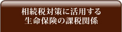 相続税対策に活用する生命保険の課税関係